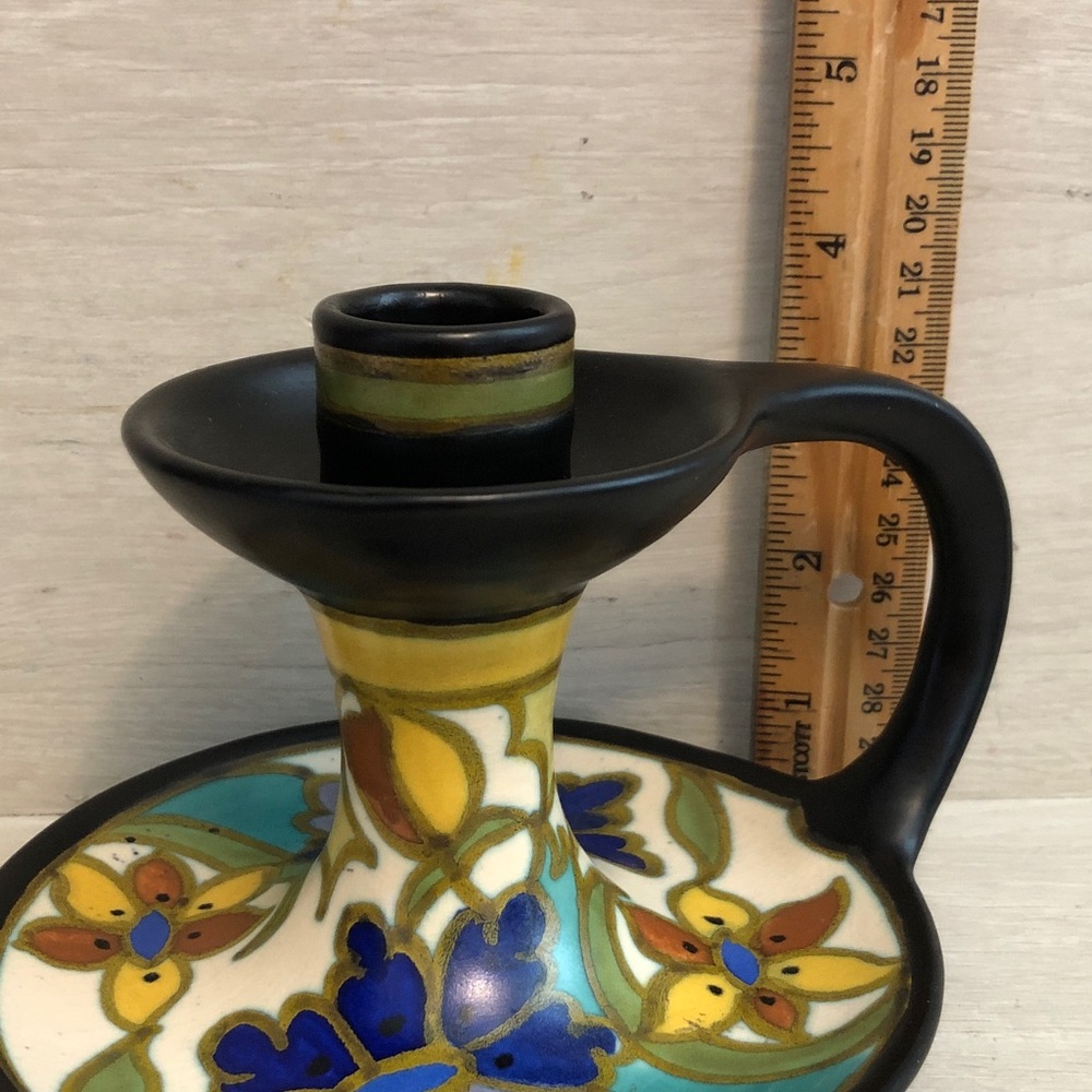 Vintage Gouda Holland Plaziud Ceramic Candle Holder, Handmade - Picture 5 of 7